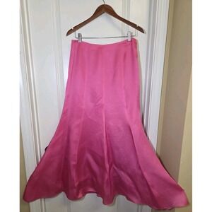 FRASCARA Mermaid 100% silk SKIRT hot pink‎ fuscia  Size 8 US